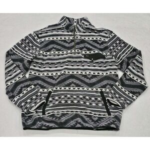 Rafter C Red Dirt Collection Jacket Mens XL Black Aztec Sherpa 1/4 Zip Pocket